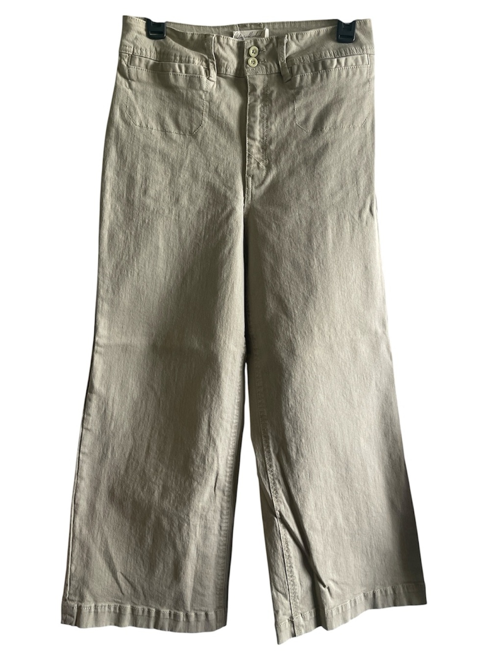 Unpublished Wide-Leg Jeans in Greenish Beige size 29
